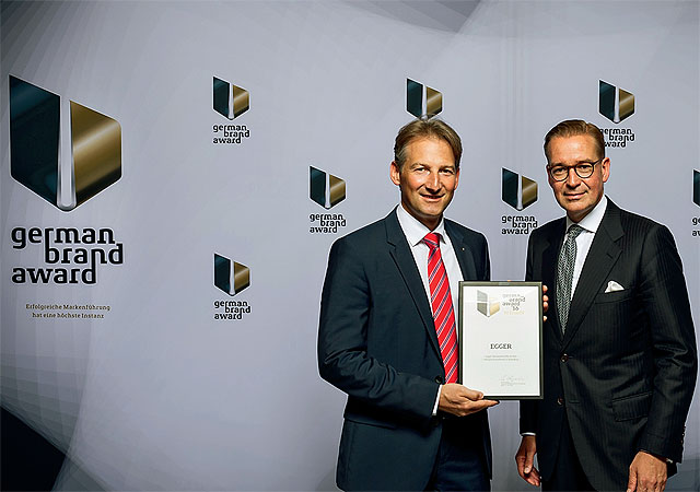 Компания EGGER стала обладателем премии German Brand Award, учреждённой в этом году